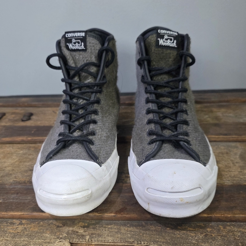 Converse Jack Purcell Signature X Woolrich Wool Classic High-Top Sneakers. 8.5